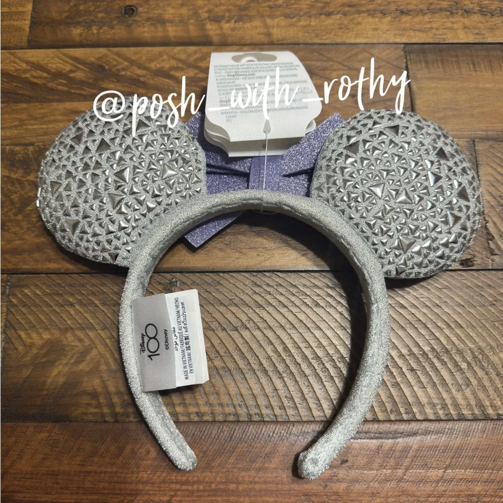 Disney 100th Anniversary Platinum Celebration Minnie Mouse Ears, NWT